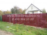 Забор из железного штакетника цена за погонный метр от 1180 рублей.