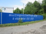 Винтовой забор из профлиста по цене от 1800 руб. за метр работы с материалом